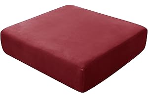 BXFUL Copriseduta Divano Copri Elastico Cuscini Seduta Sedie Arredamento Copricuscini Coprisedie Telo Impermeabile Coprisedia Cuscino Elasticizzato Copricuscino Divani (2 Posti,Vino Rosso)