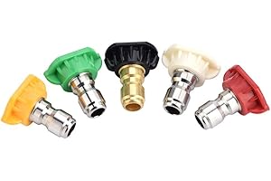 RAGUSO 5 Stück Hochdruckreiniger Düsen Set Hochdruckreiniger Sprühdüse Spitzen für den Schnellanschluss ein