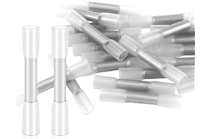 DAWENUR 20 x Stoßverbinder 26-22AWG Quetschverbinder mit Schrumpfschlauch, Kabelverbinder Wasserdicht Stossverbinder für KFZ, Boot, Marine