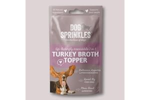 CATSPRINKLES DogSprinkles Turkey Broth Food & Water Topper - All Natural, 100% Meat, Appetite Booster & Hydration Support
