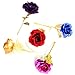 Produktbild Beauty360 5 Stück / Los 24K Goldene Rosen-Blumen-Geburtstags-Geschenk-Dekoration-Frauen Tagesgeschenk 5 Farbe für Wahlen verblassen nie [Länge 26cm] [Knospen-Durchmesser 8cm] 5 Stück viel (5 Farbe)