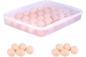 AMASAWA Scatola porta Uova, Portaoggetti per Uova, Scatola Organizer per Uova, Portauovo Impilabile, Scatola per Uova Trasparente, Contenitore per Uova in Plastica, per Frigorifero, Escursionismo