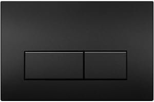 Mendorio Placca di Comando WC, Compatibile con Geberit Sigma, UP300 e UP320, Piastra Doppio Scarico, Dimensioni 243×163 mm, Completa di Set di Leve di Scarico e Telaio di Montaggio,Opaco(Nero).