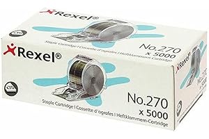 Rexel Stella 70 Pack de 5000 Cartouches pour Agrafeuse, Argent