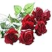Produktbild lalilei 10 PCS Künstliche Seide Real Touch Rose Blume Bouquet Home Zimmer oder Geburtstag Garten Decor rot