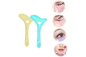 SVOCK 2PCS Stencil Eyeliner Occhi, Stencil Trucco Occhi, Formine per Trucco Occhi Multifunzionale, Stampi Eyeliner per Principianti e Professionisti Stencil Eyeliner Occhi In Silicone (Giallo e Blu)