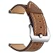 Produktbild Altsommer Armband 22mm für Samsung Galaxy Uhr 46mm Vintag Leder Zubehör Echtes Leder Vintage Band Strap Edelstahlschließe Leder Sportarmband Uhrenarmband für Damen Herren Schwarz (Braun)