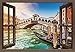 Produktbild Artland Wandbilder selbstklebend aus Vliesstoff oder Vinyl-Folie canadastock Fensterblick - auf den berühmten Canal Grande von der Rialtobrücke im Sonnenuntergang in Venedig Brücken Foto Braun B2XS