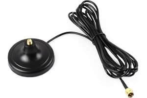 Waveshare SMA Magnetic Mount Antenna Base, SMA Connector, 3m Coaxial Cable, Compatible With Multiple GNSS Positioning Modules