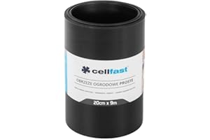 Cellfast lawn edging smooth garden fence flower bed edging mowing edge garden pallisade, brown