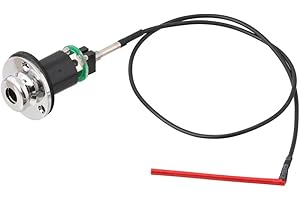 LYWS 1/4" End Pin Jack Chrome w/ Red Under Saddle Piezo Pickup for Ukulele