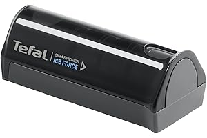 Tefal Ice Force – Afilador de Cuchillos Retráctil | Afilado en 3 Pasos, Fácil de Usar, Conserva y Repara Cuchillos de Acero Inoxidable, Diseño Compacto para Almacenamiento Seguro