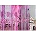 Youpin 2pcs Luxurious Voile Curtains 1mx2.5m Upscale Jacquard Yarn Curtains Tulle for Door Window Decor (Pink)
