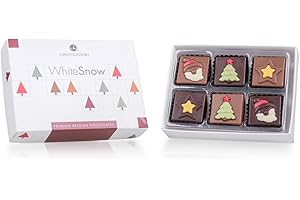 CHOCOLISSIMO Santas and Trees Set - 12 napolitanas navideñas de chocolate de forma cuadrada