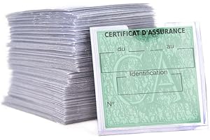 Idée pro mobilité® | Lot de 2 Étuis Vignette Assurance – Support Adhésif Pare-Brise Auto & Moto – Fabriqué en France
