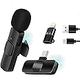 Cubonic K8 Wireless Collar Mic with Rechargeable Battery Hindrance Free, Omnidirectional(Compatible with iPhone/ipad/Type C Ports)