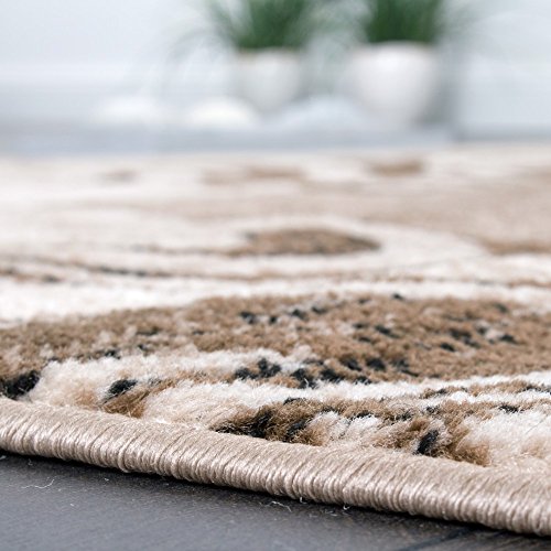 Designerteppich für Wohnzimmer Inneneinrichtung Teppich Meliert Beige Braun, Grösse:160×220 cm - 4