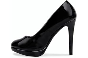 Bismaa Mens Womens Drag Queen Cross Dresser HIGH Heel Round Toe Court Shoes Big Sizes UK 9,10,11,12