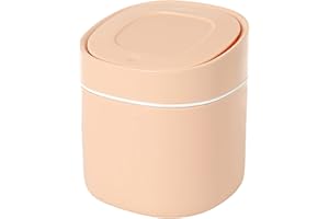 Gsrhzd Desktop-Mülleimer, Mini Süße Mülleimer, Tischmülleimer Mit Deckel, Tischabfalleimer, Papierkorb mit Deckel, für Zuhause Büro Wohnzimmer, Rosa