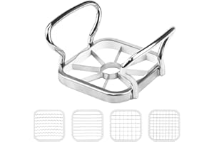 Vexran Cortador de Manzanas de Acero Inoxidable 5 en 1 con Mango para Hacer Patatas Fritas y Patatas Fritas, de Acero Inoxidable