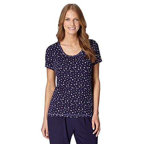 Gorgeous Dd+ Womens Navy Spotted Dd-G Cup Hidden Support Pyjama T-Shirt 14