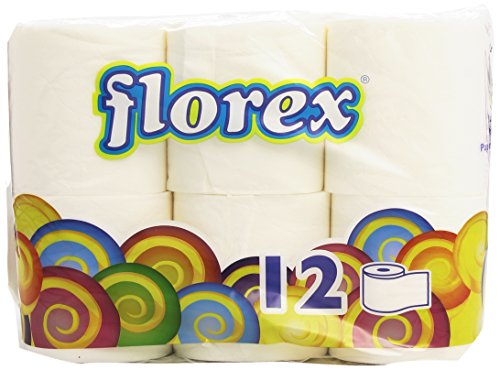 Preisvergleich Produktbild Florex - Toilettenpapier - 100% Pure Zellstoff - 12 Rollen