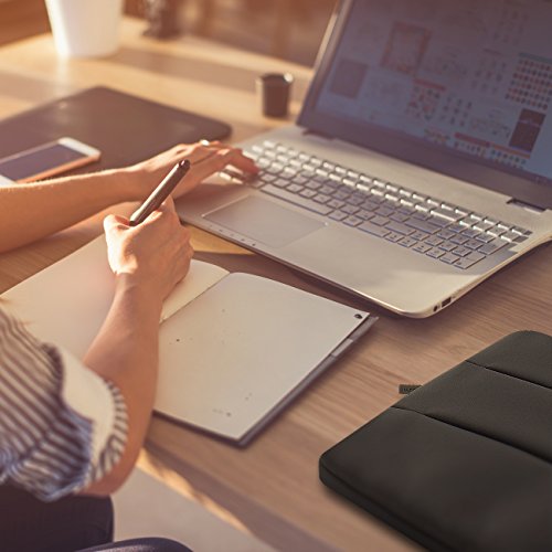 deleyCON Notebooktasche für Notebook / Laptop bis 13,3″ (33,7cm) – Tasche/Hülle aus robustem Polyester mit Zubehörfächern und verstärkten Polsterwänden – schwarz - 7