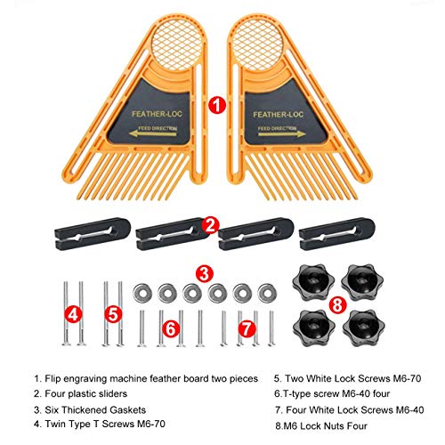 Jio-T Lot de feutres en plumes pour menuiserie Double usage Calibre pour coupe de bois Outil à main en cuir (jaune)