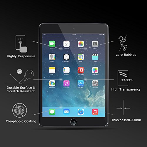 iPad Mini/Mini 2/Mini 3 Panzerglas,Coolreall Schutzfolie für iPad mini,mini 2,mini mit Retina,mini3 [0,33 mm HD Ultra Transparent,9H Härtegrad] - 5