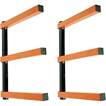 Scaffale Per Legname KASTFORCE KF1005 A 5 Livelli - Portata 50kg Per Livello, Larghezza Regolabile 1220-1800mm, Per Garage E Officina