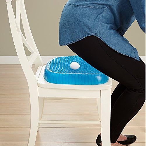 Blue Clear 3D TPR Cooling Grid Mesh Gel Pad Gel Seat Cushion egg sitter cushion