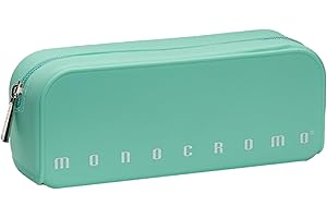 Pigna, Bustina trousse in morbido Silicone, Monocromo Pastel, 20x6x7.5 cm, Colore Verde delicato, Confezionato singolarmente