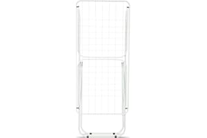 COM-FORT HOUSE Tendedero Acero Modelo Superior 18M, Color Blanco, Espacio de Secado Amplio. Sistema de Bloque de alas. Tended