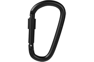 ONLYQIQIU Locking Carabiner Clips for Backpack Dog Leash, Key Chain Clip Hook Aluminum Alloy D Shape Carabiner Clip Heavy Duty for Outdoor Cycling/Hiking/Fishing/Camping/Traveling