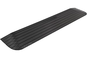 LIEKUMM Rampe de Seuil, 2,5cm pour Fauteuil Roulant, Capacité 1000kg, Antidérapante pour Salles de Bains, Marches, Escaliers