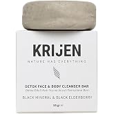 Krijen Nature Has Everything Detox Etkili Siyah Mineral &amp; Kara M&uuml;rver Y&uuml;z Ve V&uuml;cut Temizleme Barı 95 gr