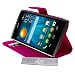 Produktbild Luxus Schutzhülle fuchsienrot Stand mit Brieftasche Acer Liquid Z500 + EINGABESTIFT und 3 DISPLAYSCHUTZFOLIEN GESCHENKT!!