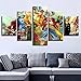 Produktbild Karrnta Modern Wandbilder Leinwandbild Anime One Piece Motiv 5-teilig auf Kunstdruck als Wandbild Wanddekoration Design Wand Bild Rahmenlos,D,10x15x2+10x20x2+10x25x1
