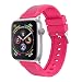 Produktbild MuSheng Armband für Apple Watch Series 4 44mm, Weich Silikon Sport Ersatz Verstellbares Uhrenband Erhältlich Band für Apple Watch Series 4 (Rosa)