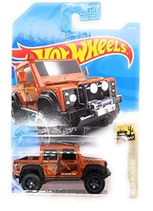 Hot Wheels 2019 15 Land Rover Defender Double Cab (Orange Camo)