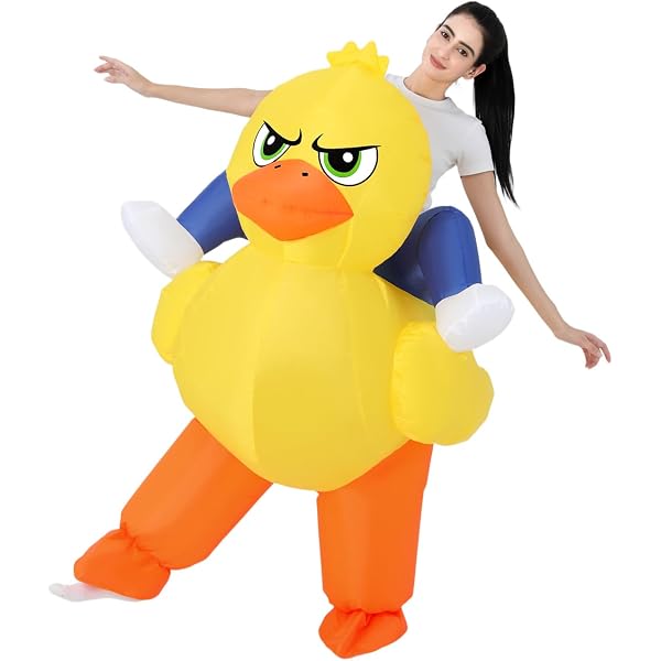 Funidelia | Quietscheentchen Kostüm für Herren und Damen Tiere - Kostüm für Erwachsene & Verkleidung für Partys, Karneval & Halloween - Größe S - M