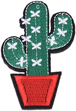 1 Pcs Cactus Embroidered Sew Iron On Applique Patch for DIY Crafts by Sdetter