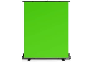 EXCELIMAGE Green Screen Background With Stand, Chroma Key Screen, 71" × 59", Pop-up and Collapsible, Wrinkle Resistant Green Backdrop, Auto-Locking Frame, Dark Grey Case, Ideal for live Streaming and Gaming.