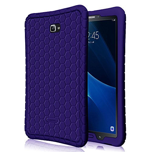 Fintie Samsung Galaxy Tab A 10.1 Hülle - [Bienenstock Serie] Leichte Rutschfeste Stoßfeste Silikon Schutzhülle Tasche Case Cover für Samsung Galaxy Tab A 10,1 Zoll T580N / T585N Tablet (2016 Version), Marineblau