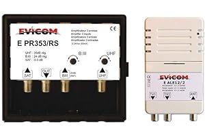 EVICOM kit préamplificateur avec couplage satellite + alimentation