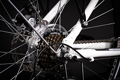 28″ Zoll Alu Damen Fahrrad MIFA Shimano 21 Gang Scheibenbremsen Nabendynamo weiss - 2