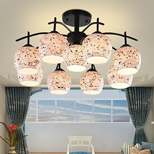 G Ceiling light Ceiling Lamp Pastoral Style Living Room Chandelier Bedroom Lamp Restaurant Lighting Fixtures,C,9 head