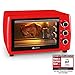 Produktbild Klarstein Omnichef 30 | Mini Backofen / Mini Ofen / Pizzaofen / Tischbackofen / Hähnchengrill / Grillofen aus Edelstahlgehäuse |ideal für kleine Haushalte, Ferienwohnungen oder Gartenlauben | mit Umluft- und Drehspießfunktion | 1500 Watt Leistung | 31 Liter Garraum | inkl. Grillrost, Hähnchenspieß und Backblech | Farbe: Rot