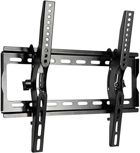 MOOL Slim Wall Bracket for 23-42 inch LCD, LED & Plasma TV. Super-Strength Load Capacity up to 55KG, 15 Degree Tilt Mechanism up/Down, Max VESA 400x400, Steel, Black, 23-42-Inch
