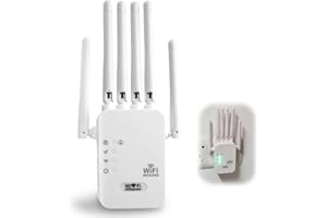 AIVANE 2025 Newest WiFi Extender Booster 6 Antennas 300Mbps 2.4GHz Wireless Signal Booster Covers Up to 5500 Sq.ft and 55 Devices Repeater with Ethernet Port, WiFi Repeater Range Extender for Home Internet